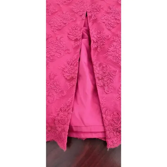 Rickie Freeman Teri Jon Gown Women's Size 2 Red Lace Formal Party Maxi Dress - Picture 16 of 16